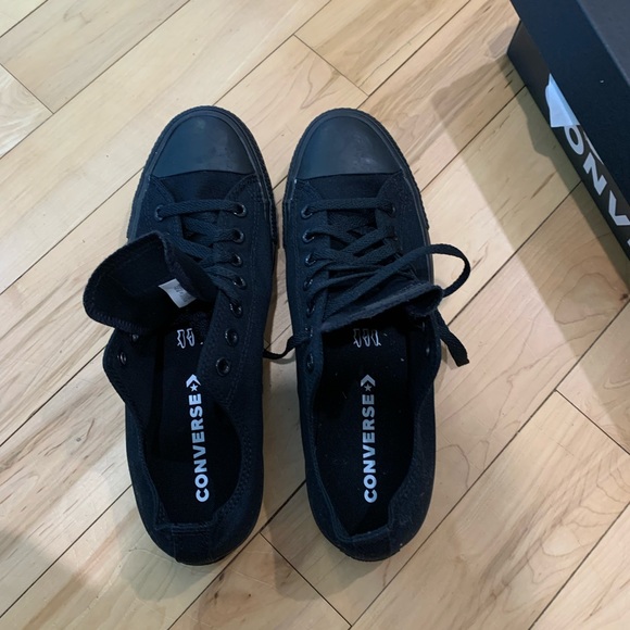 Nwot Converse size 10 black shoes. - Picture 4 of 5